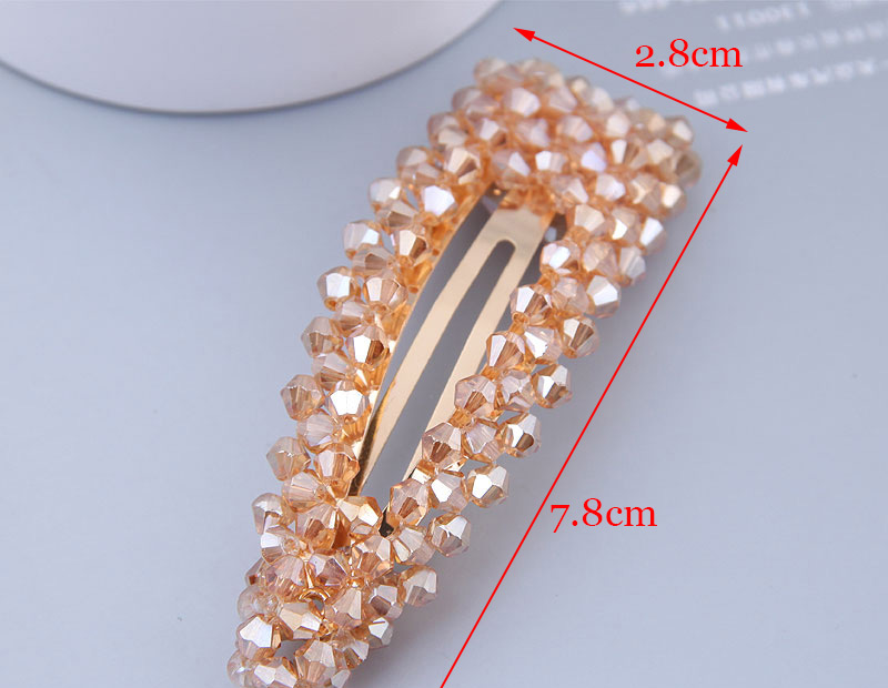 Fashion Champagne Crystal-made Water Drop Pearl Hairpin,Hairpins