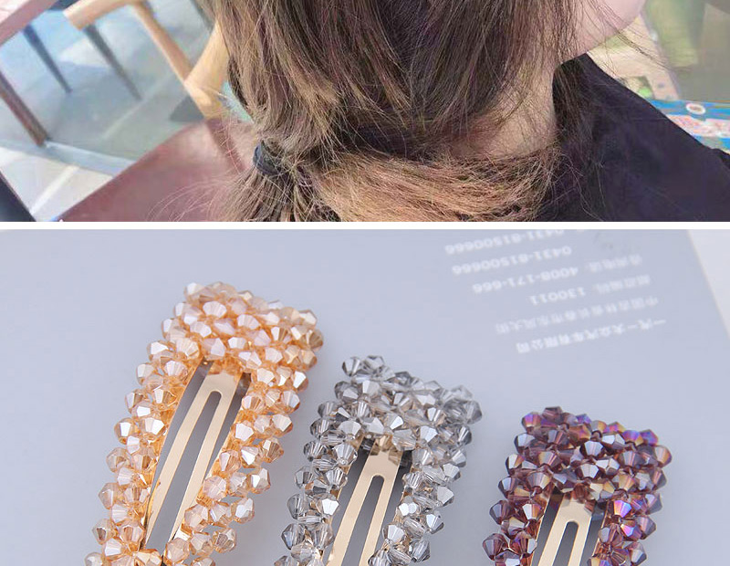 Fashion Black Crystal-made Water Drop Pearl Hairpin,Hairpins