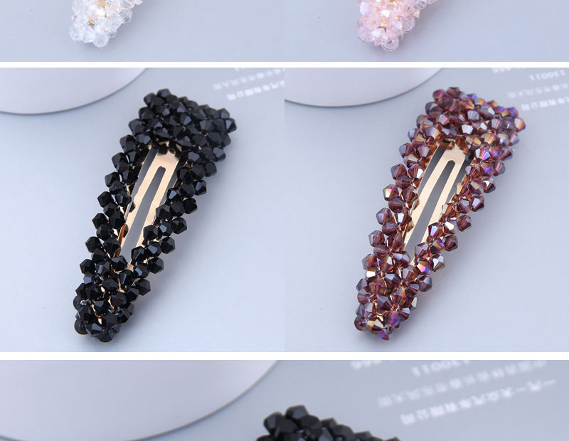 Fashion Purple Crystal-made Water Drop Pearl Hairpin,Hairpins