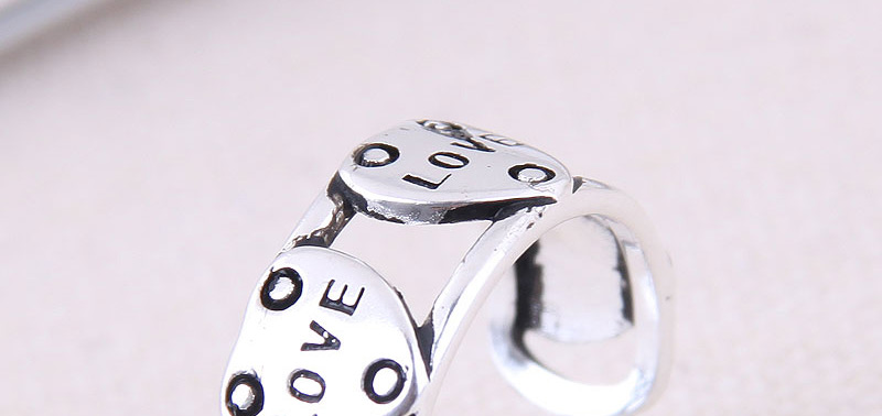 Fashion Silver Love Opening Ring,Fashion Rings