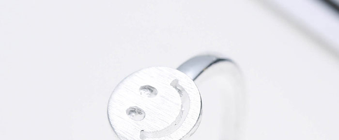 Fashion Silver Smiley Open Ring,Fashion Rings