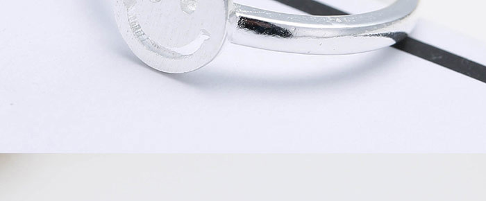 Fashion Silver Smiley Open Ring,Fashion Rings