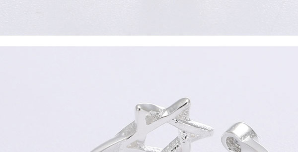 Fashion Silver Prepare A Five-pointed Star Opening Ring,Fashion Rings