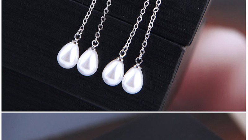 Fashion Silver  Silver Studded Zirconium Swan Pearl Stud Earrings,Stud Earrings
