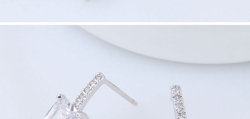 Fashion Silver Sheep Star Zirconium Stud Earrings,Stud Earrings