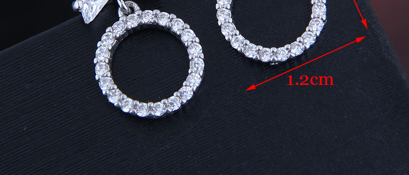 Fashion Silver Zirconium Bow Earrings,Stud Earrings