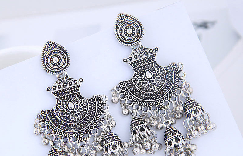 Fashion Silver Bell Tassel Earrings,Drop Earrings