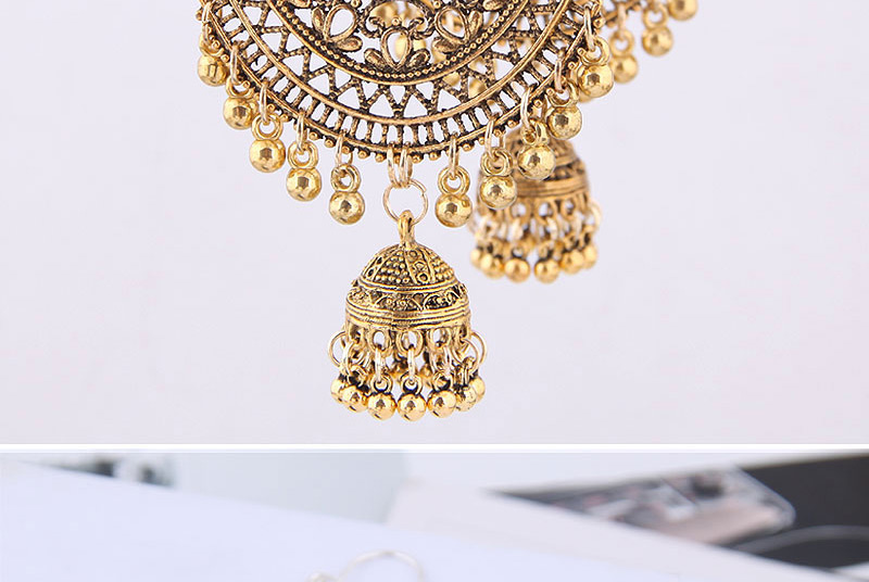 Fashion Gold Hollow Bell Tassel Earrings,Drop Earrings