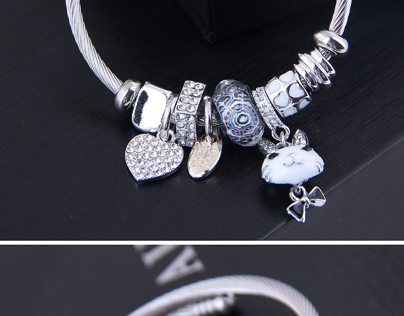 Fashion White Metal Love Rabbit Bracelet,Fashion Bangles