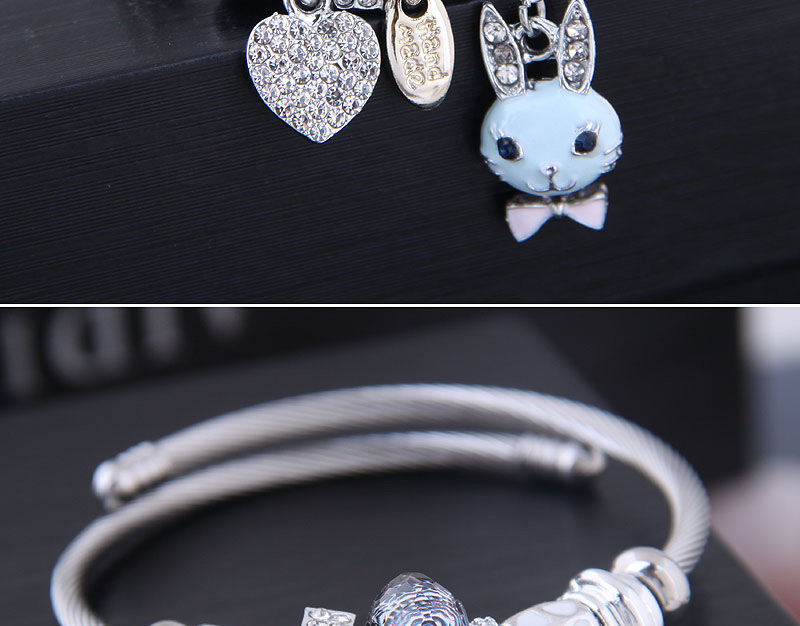 Fashion Blue Metal Love Rabbit Bracelet,Fashion Bangles