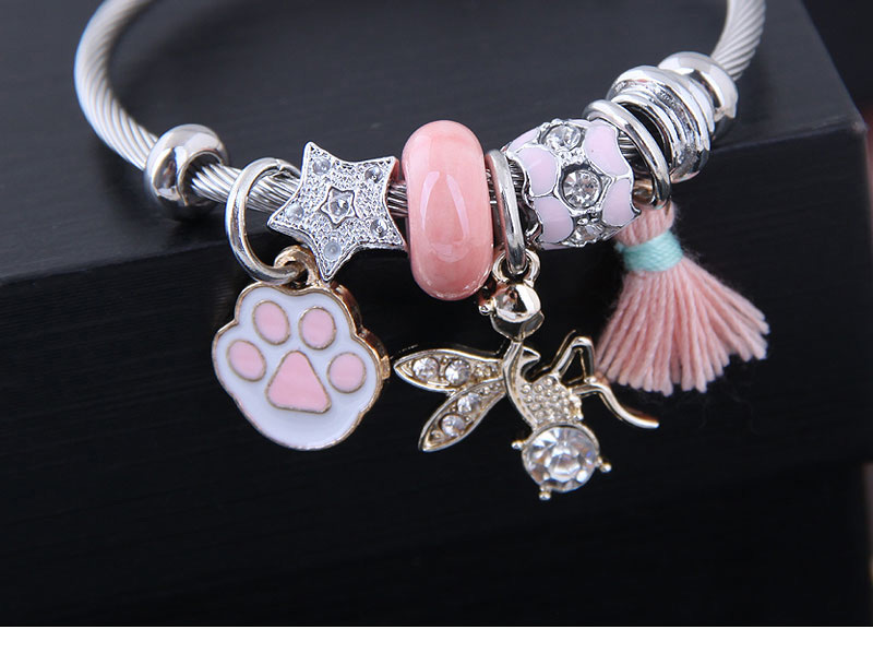 Fashion Pink Metal Angel Bracelet,Fashion Bangles