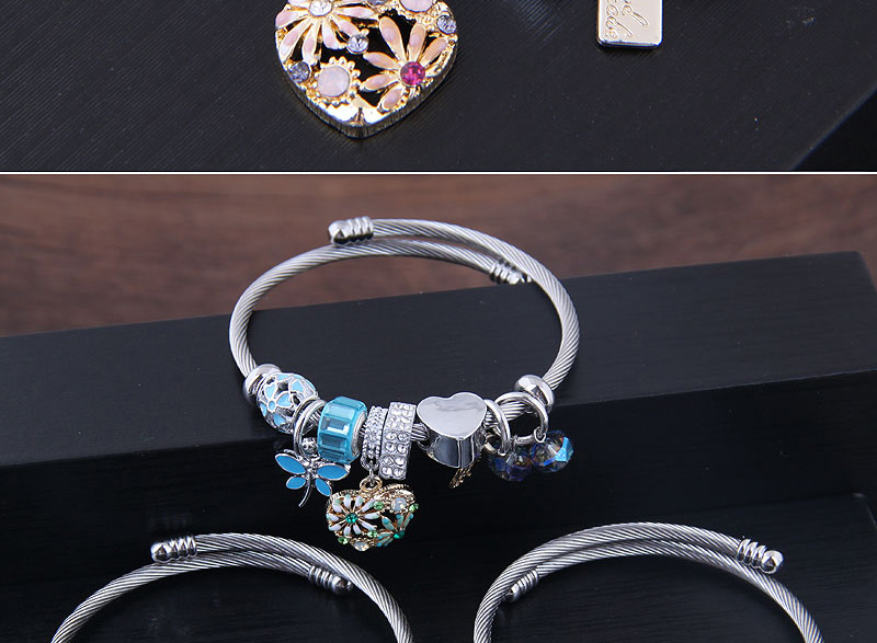 Fashion Blue Metal Love Bracelet,Fashion Bangles