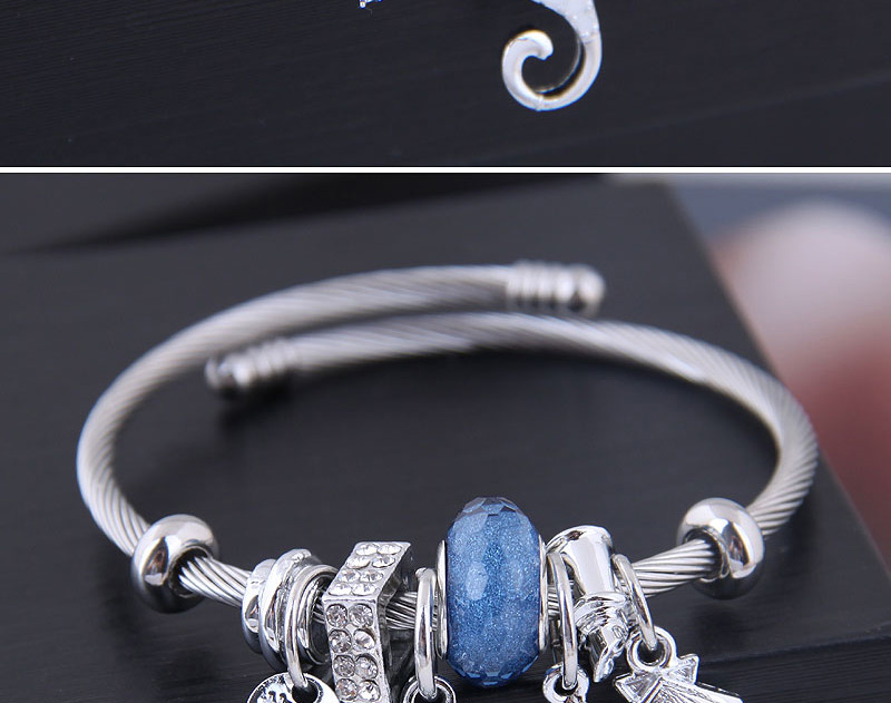Fashion Blue Metal Hippocampus Bracelet,Fashion Bangles