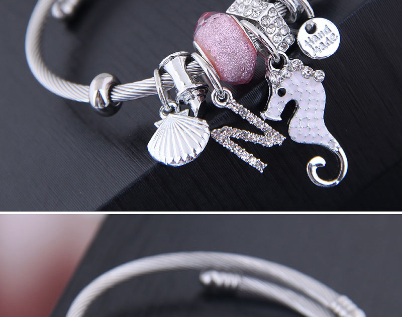 Fashion Pink Metal Hippocampus Bracelet,Fashion Bangles