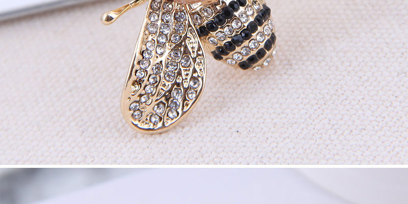 Fashion Gold Metal-studded Bee Brooch,Korean Brooches
