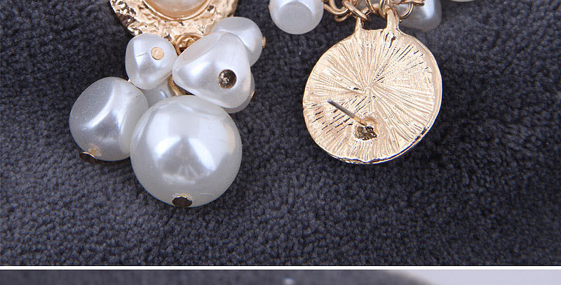 Fashion Gold Metal Pearl Drop Earrings,Drop Earrings