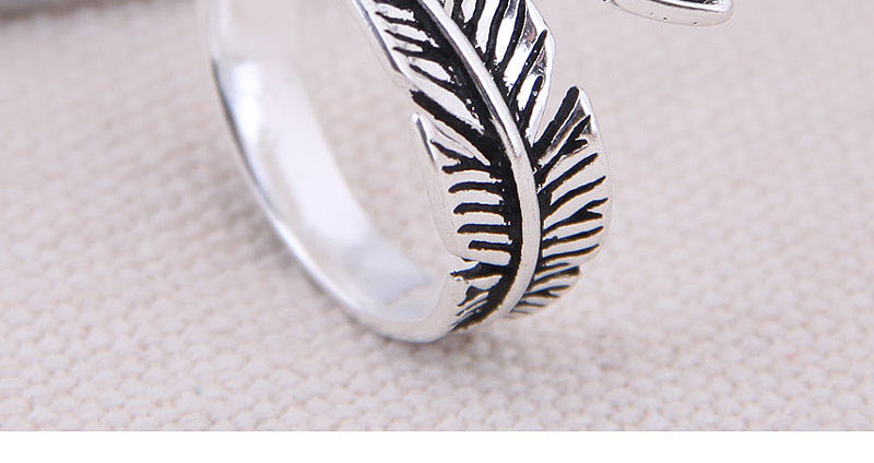 Fashion White K Leaf Open Ring,Fashion Rings