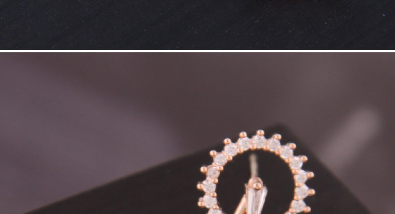 Fashion Gold Copper Micro-inlaid Zirconium Earrings,Stud Earrings