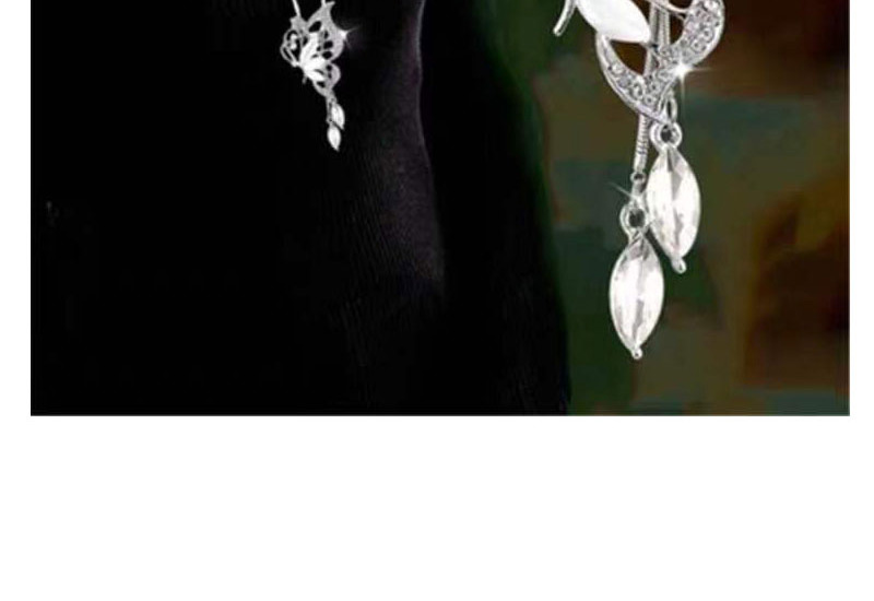 Fashion Silver Metal Flash Drill Butterfly Drop Necklace,Pendants