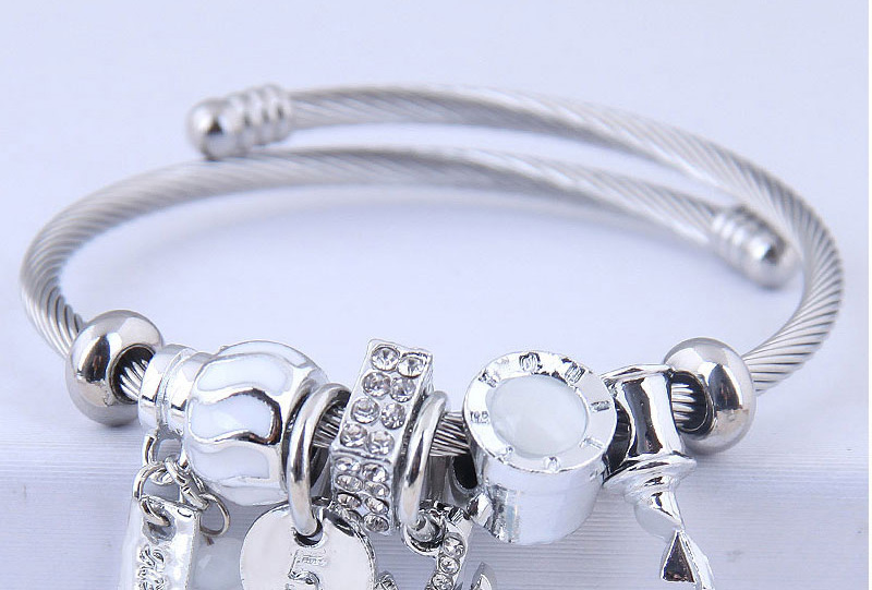 Fashion White Metal Shining Angel Wing Bracelet,Fashion Bangles