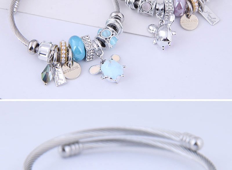 Fashion Blue Metal Cute Mouse Bracelet,Fashion Bangles