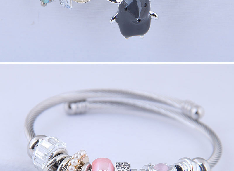 Fashion Blue Metal Cute Mouse Bracelet,Fashion Bangles