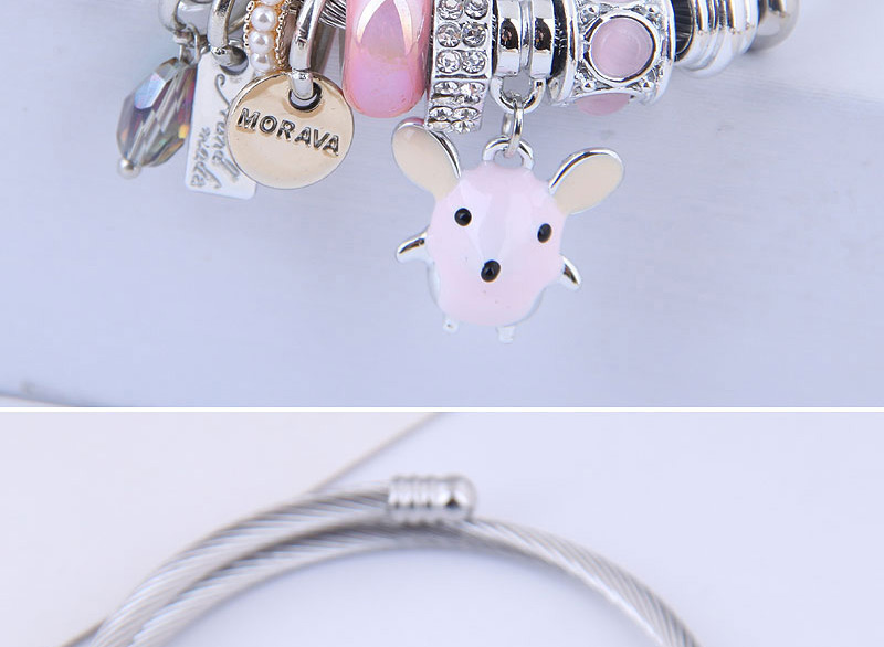 Fashion Purple Metal Cute Mouse Bracelet,Fashion Bangles