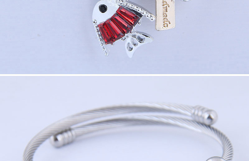 Fashion Red Metal Cartoon Fish Bracelet,Fashion Bangles