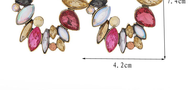 Fashion Color Metal Flower Earrings,Stud Earrings