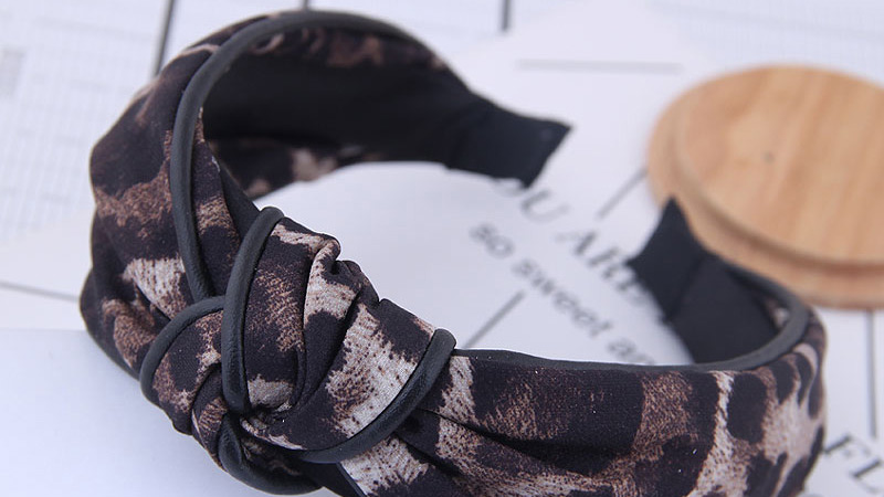 Fashion Leopard Leopard Knot Knot Wide-brimmed Headband Headband Headband Headband,Head Band
