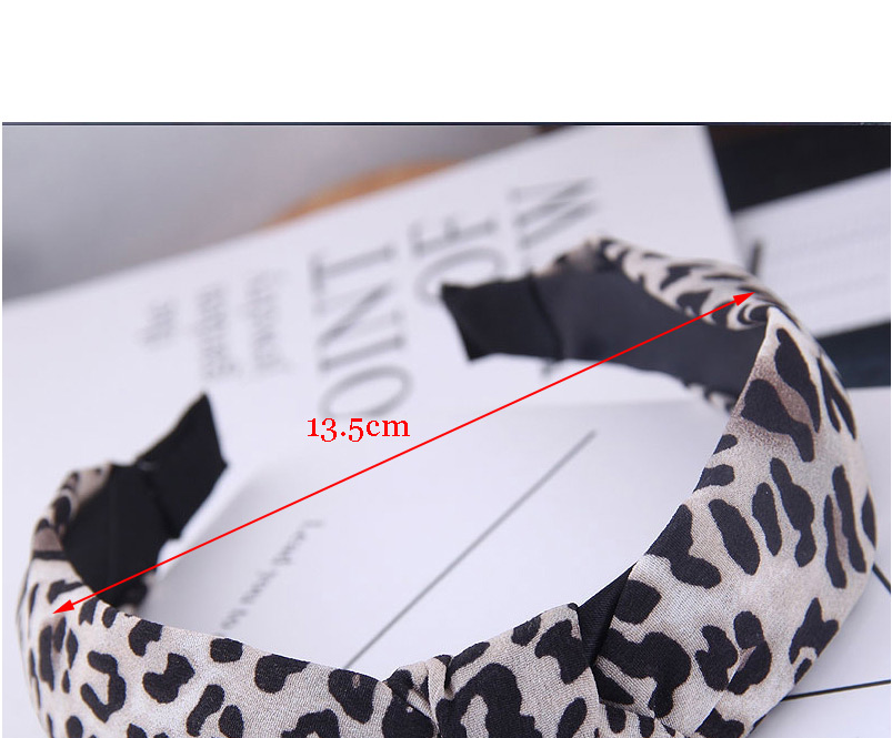 Fashion White Leopard Fabric Knotted Wide Edge Hoop,Head Band