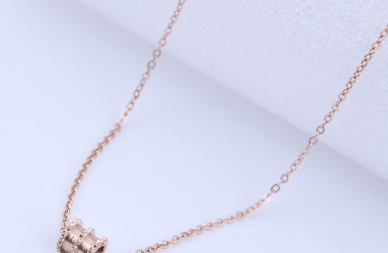 Fashion Rose Gold Titanium Steel Small Waist Necklace,Necklaces