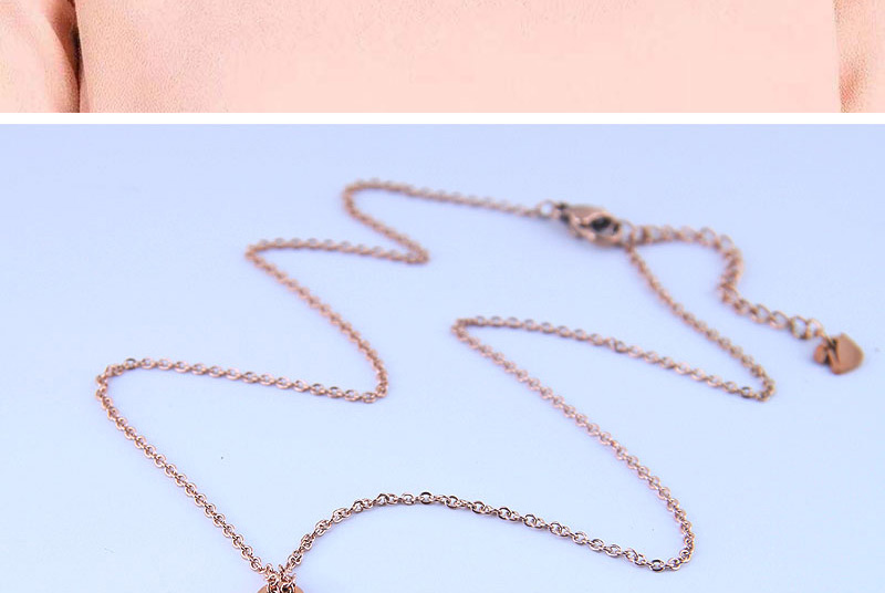 Fashion Rose Gold Titanium Steel Eye Key Necklace,Necklaces