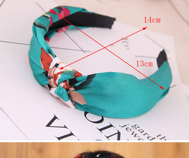 Fashion Red Printed Knotted Hair Hoop,Head Band