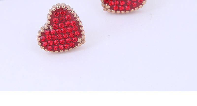 Fashion Red Love Heart Stud Earrings,Stud Earrings