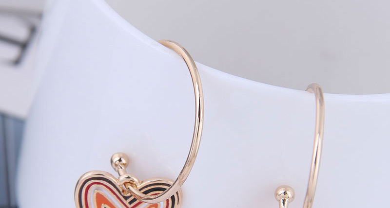 Fashion Color Love Asymmetrical Stud Earrings,Hoop Earrings
