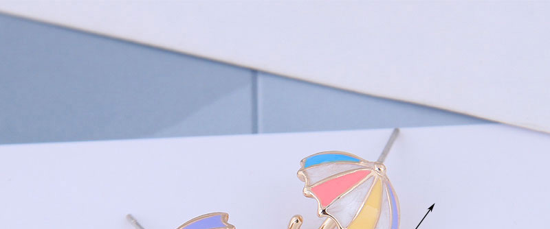Fashion Color Umbrella Hit Color Earrings,Stud Earrings