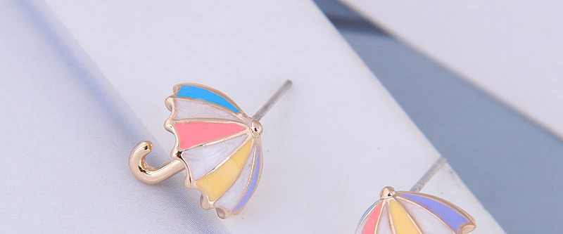 Fashion Color Umbrella Hit Color Earrings,Stud Earrings