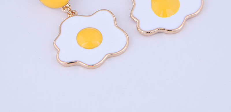 Fashion Yellow Fried Egg Ear Studs,Stud Earrings