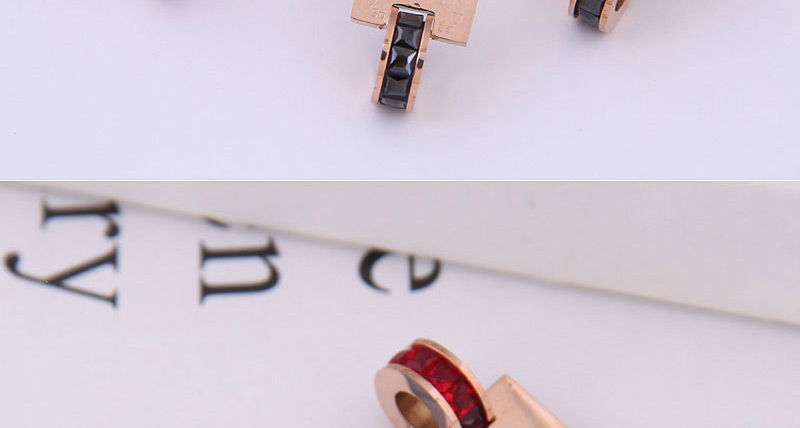 Fashion Red Bible Letter Geometric Stud Earrings,Drop Earrings