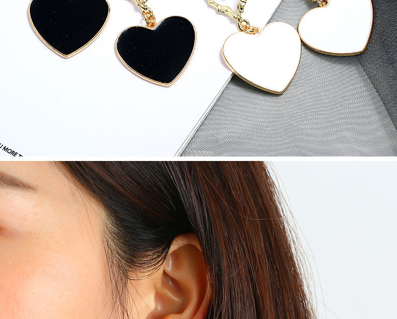 Fashion White Double Love Irregular Concave And Concave Hollow Stud Earrings,Drop Earrings
