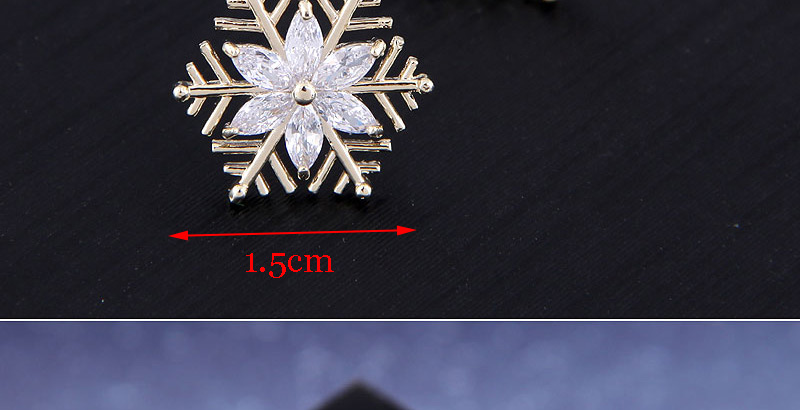 Fashion Silver Snowflake Geometric Stud Earrings,Stud Earrings