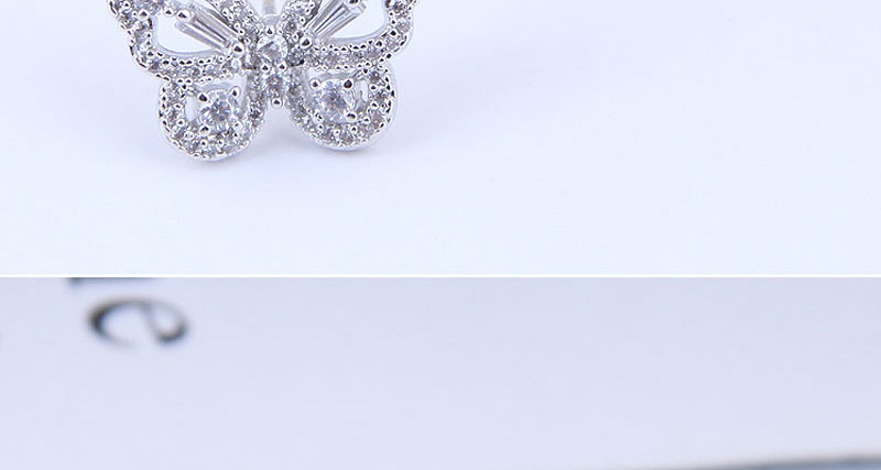 Fashion Silver Bronze Diamond Earrings With Diamonds,Stud Earrings
