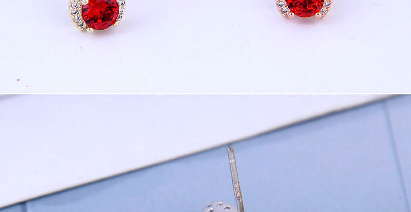 Fashion Silver Brass Diamond Earrings With Diamonds,Stud Earrings