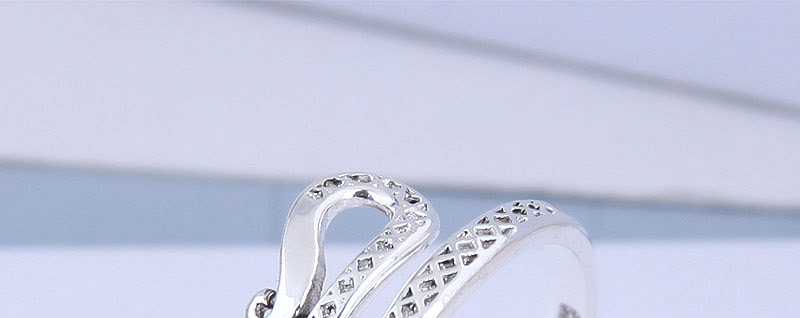 Fashion Silver Diamond Open Snake Geometric Ring,Fashion Rings