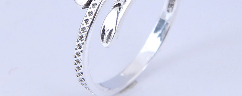 Fashion Silver Diamond Open Snake Geometric Ring,Fashion Rings