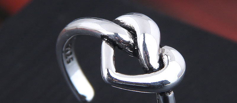 Fashion Silver Knotted Love Open Ring,Fashion Rings