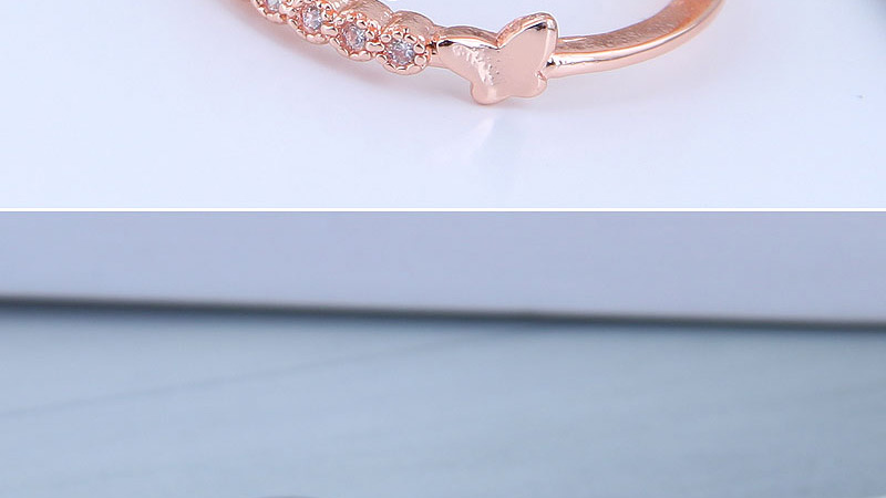 Fashion Silver Cubic Zircon Butterfly Cutout Open Ring,Fashion Rings