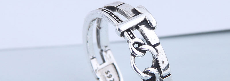 Fashion Silver Chain Alloy Split Ring,Fashion Rings
