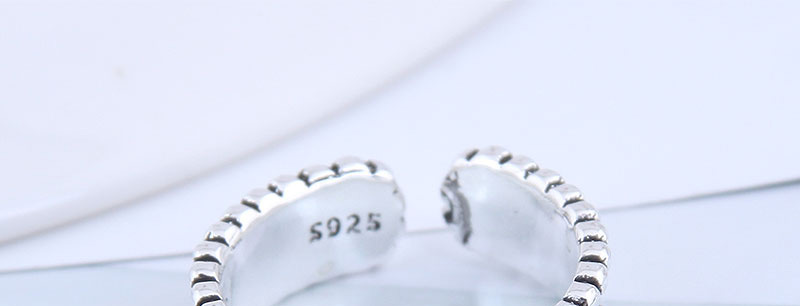Fashion Silver Letter Embossed Wide Open Ring,Fashion Rings